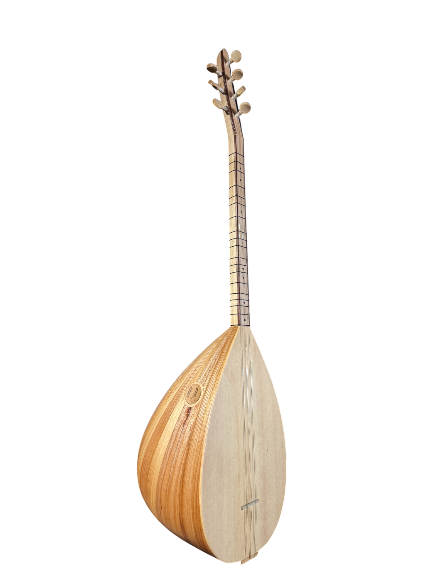 Korte hals Bağlama – Kara Ağaç Klankkast, Ladin Bovenblad – 39,5 cm Oktay Yilmaz