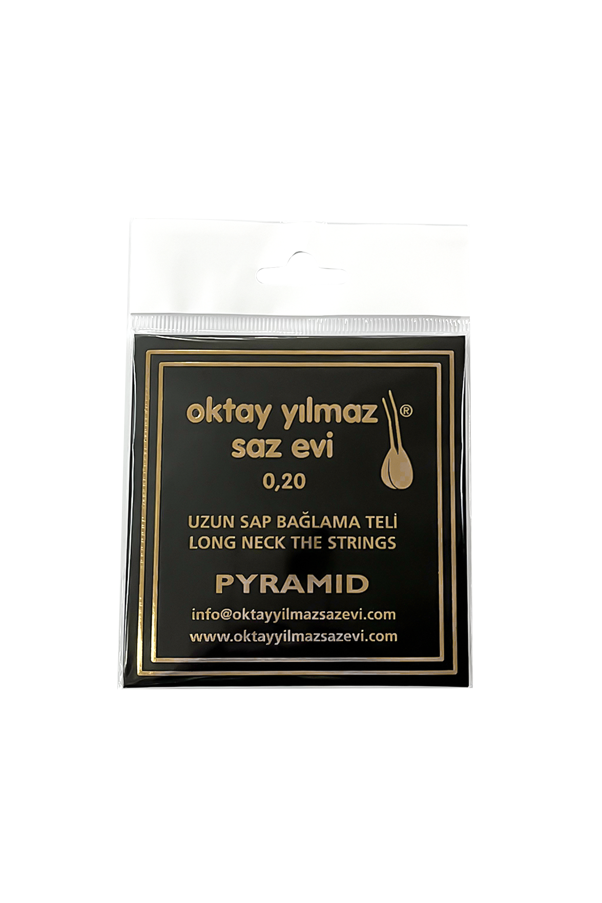 Lange hals Bağlama (Saz) Piramid snaren 0,20 Miremi