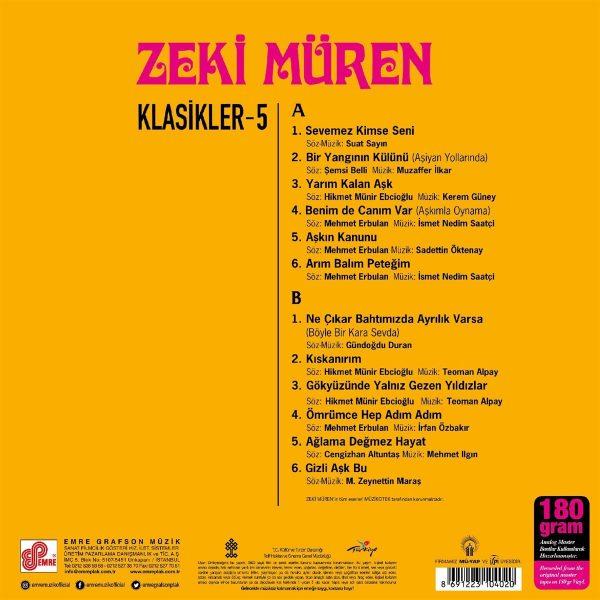 Zeki Müren – Klasikler 5 (LP) Zeki Müren