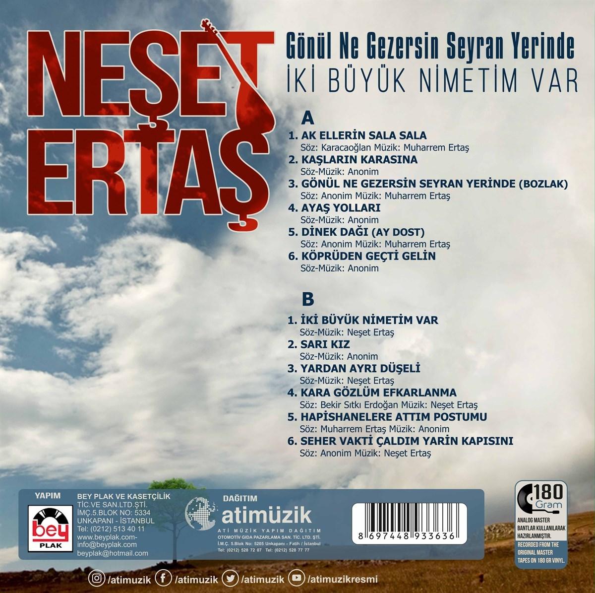Neşet Ertaş – Gönül Ne Gezersin Seyran Yerinde (LP) Neşet Ertaş