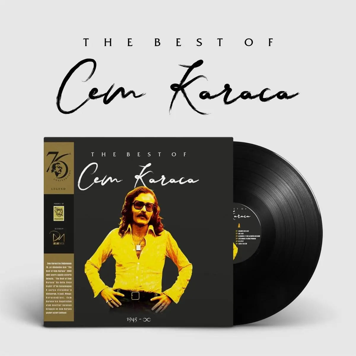 Limited edition Cem Karaca The Best Of vinyl LP celebrating 76 years with exclusive tracks and booklet