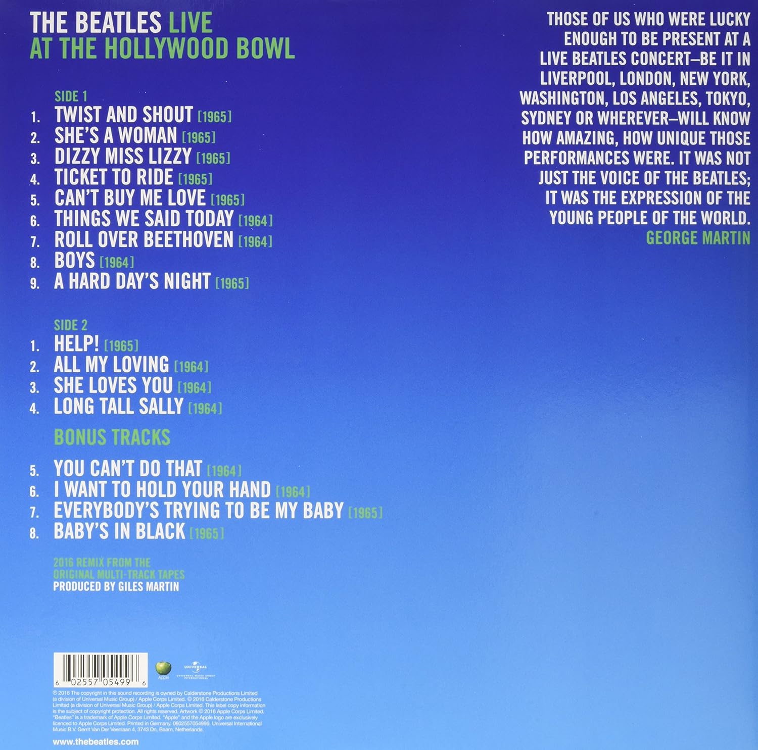 The Beatles-Live At The Hollywood Bo Lp The Beatles