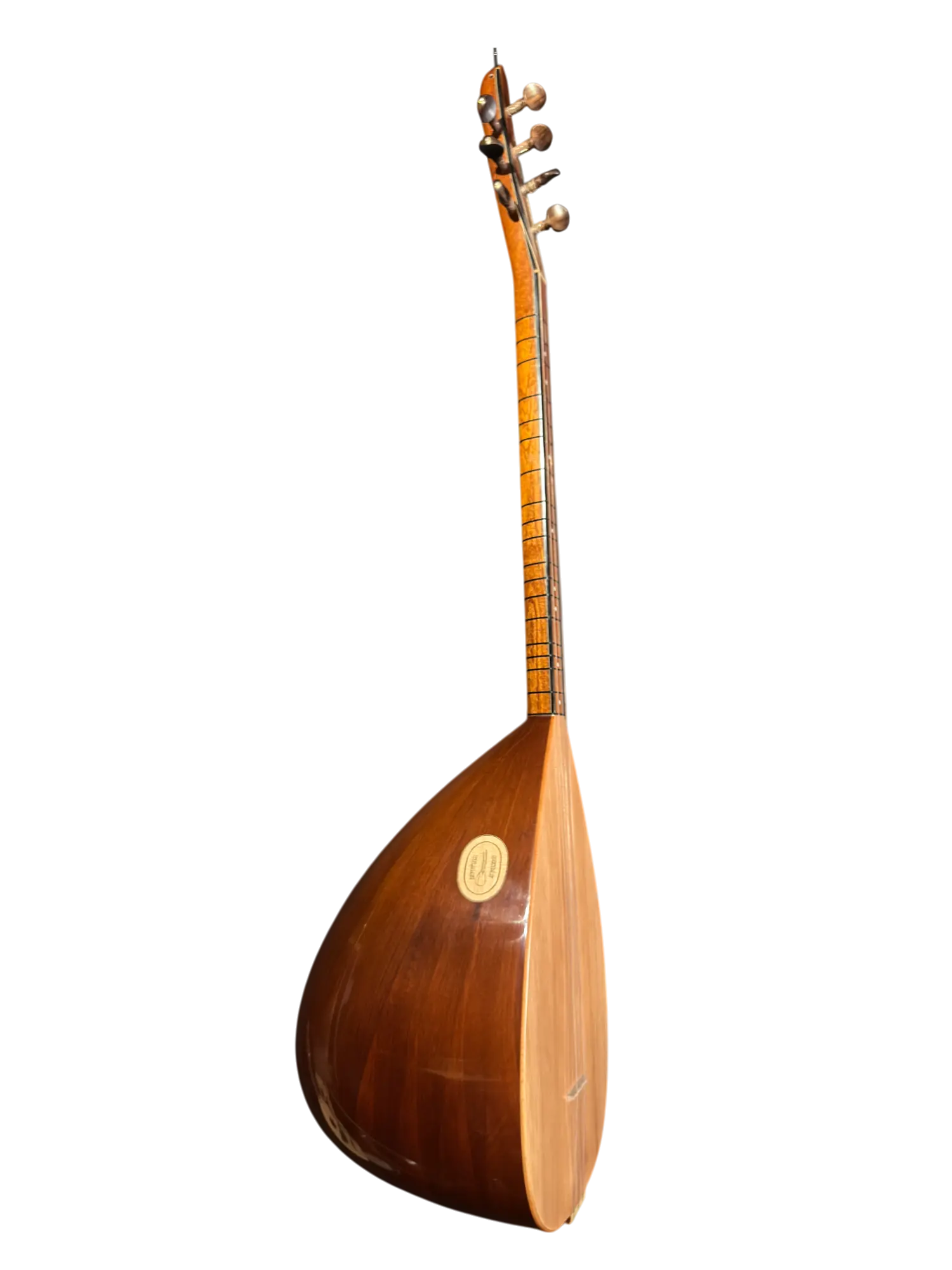 Korte hals Bağlama (saz) met Ardıç Klankkast en Canadees (Kanada) Sparren Bovenblad – 41,5 cm - Miremi