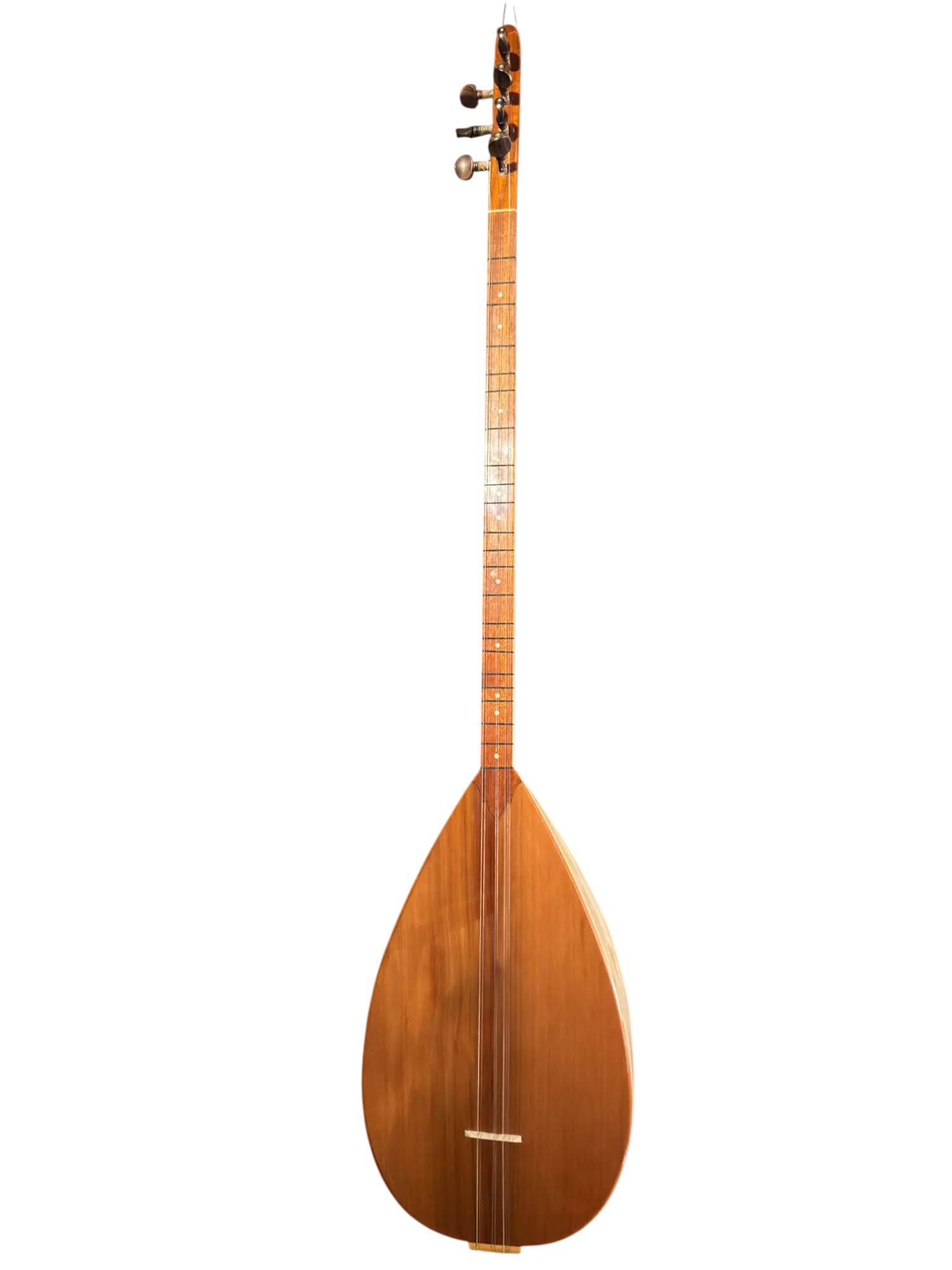 Lange hals Uzun sap bağlama (saz) – Kelebek Klankkast, Canadees (kanada kapak) Sparren Bovenblad, 41 cm - Miremi