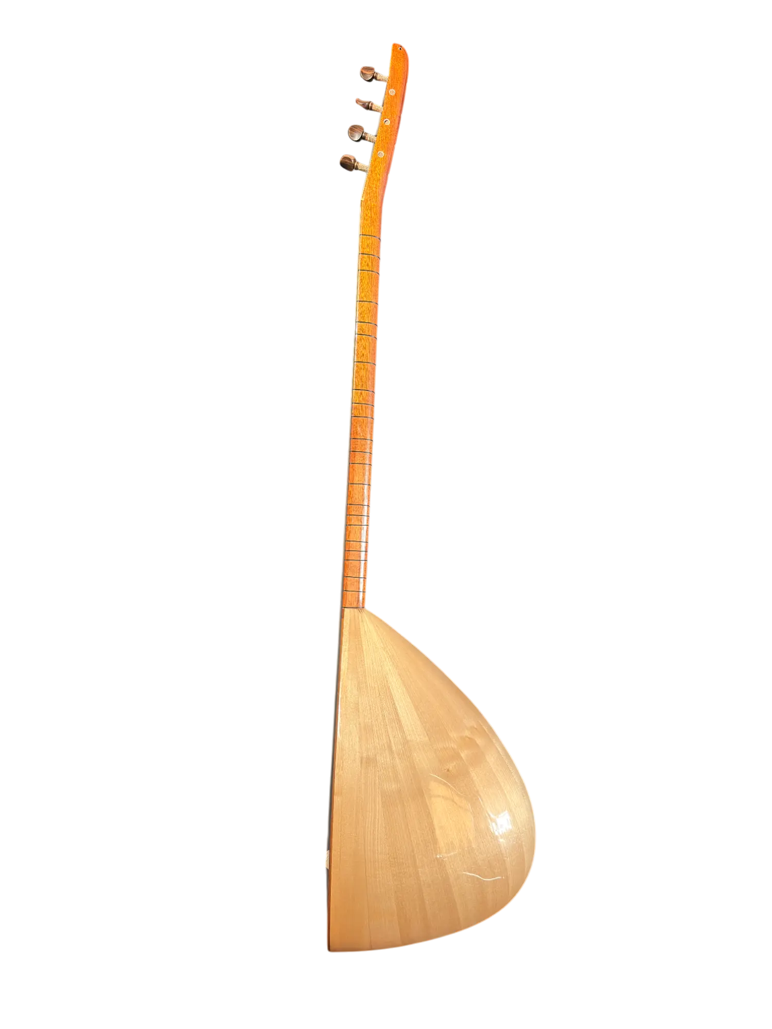 Lange hals Uzun sap bağlama (saz) – Kelebek Klankkast, Canadees (kanada kapak) Sparren Bovenblad, 41 cm - Miremi