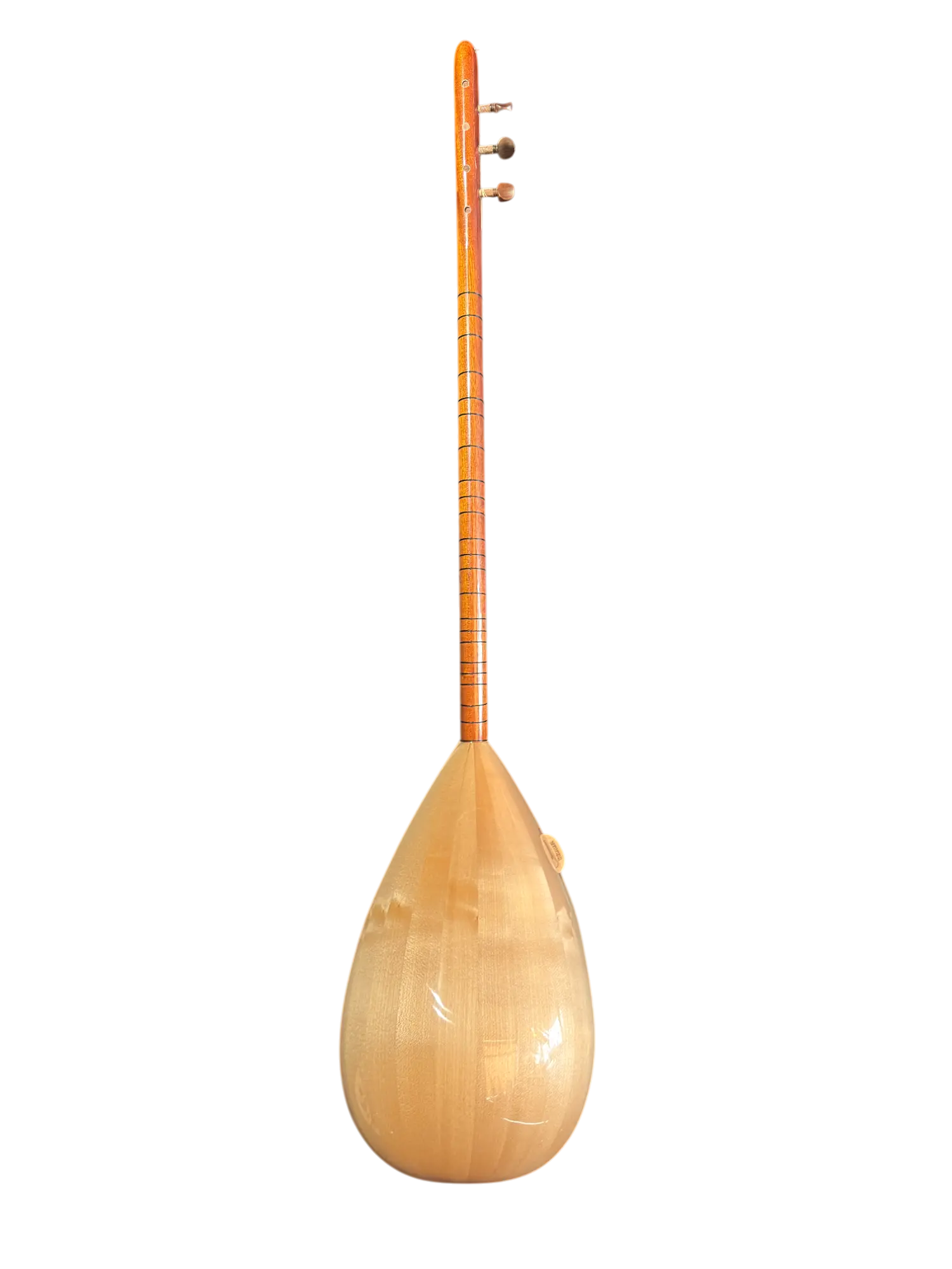 Lange hals Uzun sap bağlama (saz) – Kelebek Klankkast, Canadees (kanada kapak) Sparren Bovenblad, 41 cm - Miremi