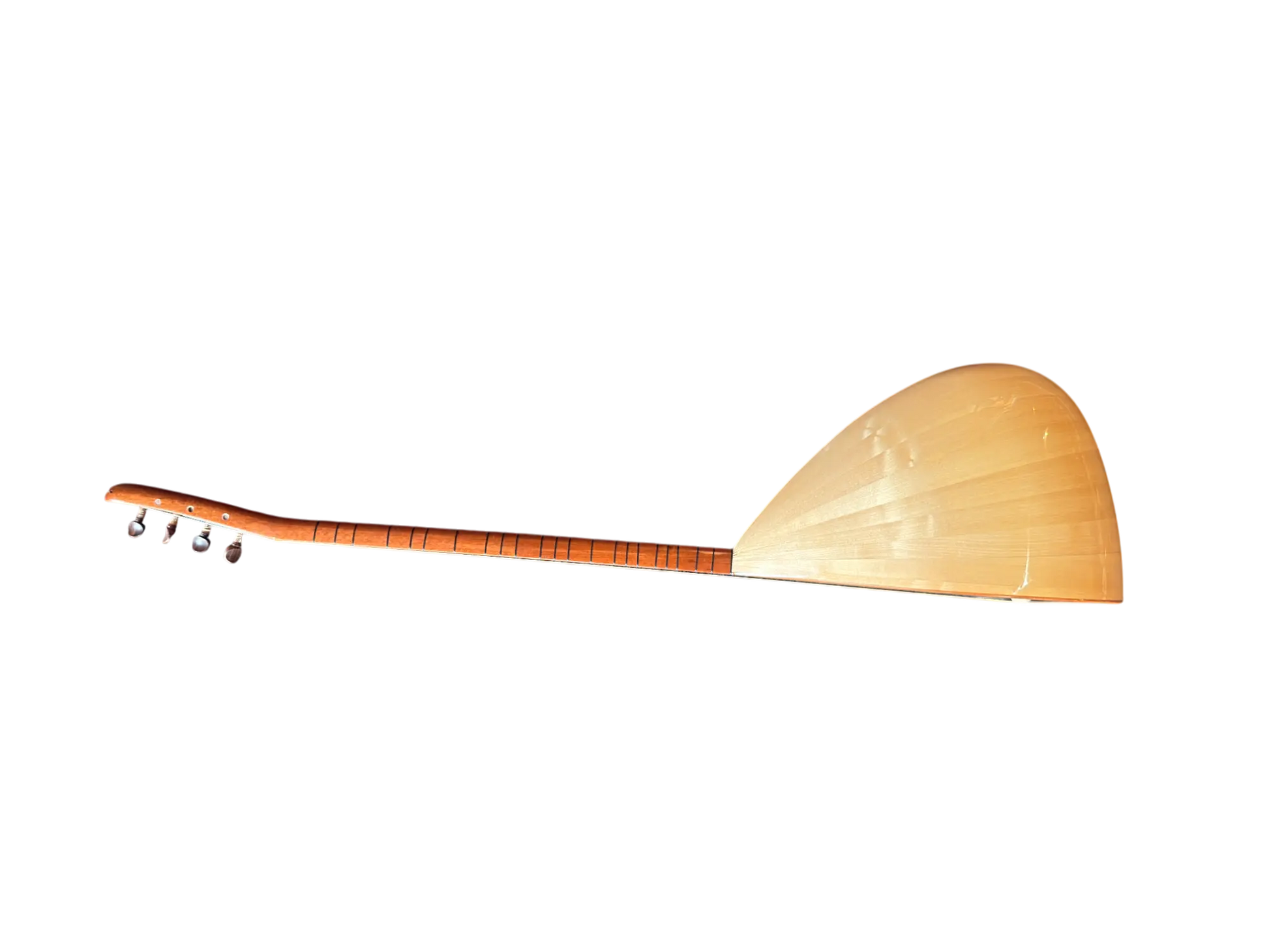 Lange hals Uzun sap bağlama (saz) – Kelebek Klankkast, Canadees (kanada kapak) Sparren Bovenblad, 41 cm - Miremi