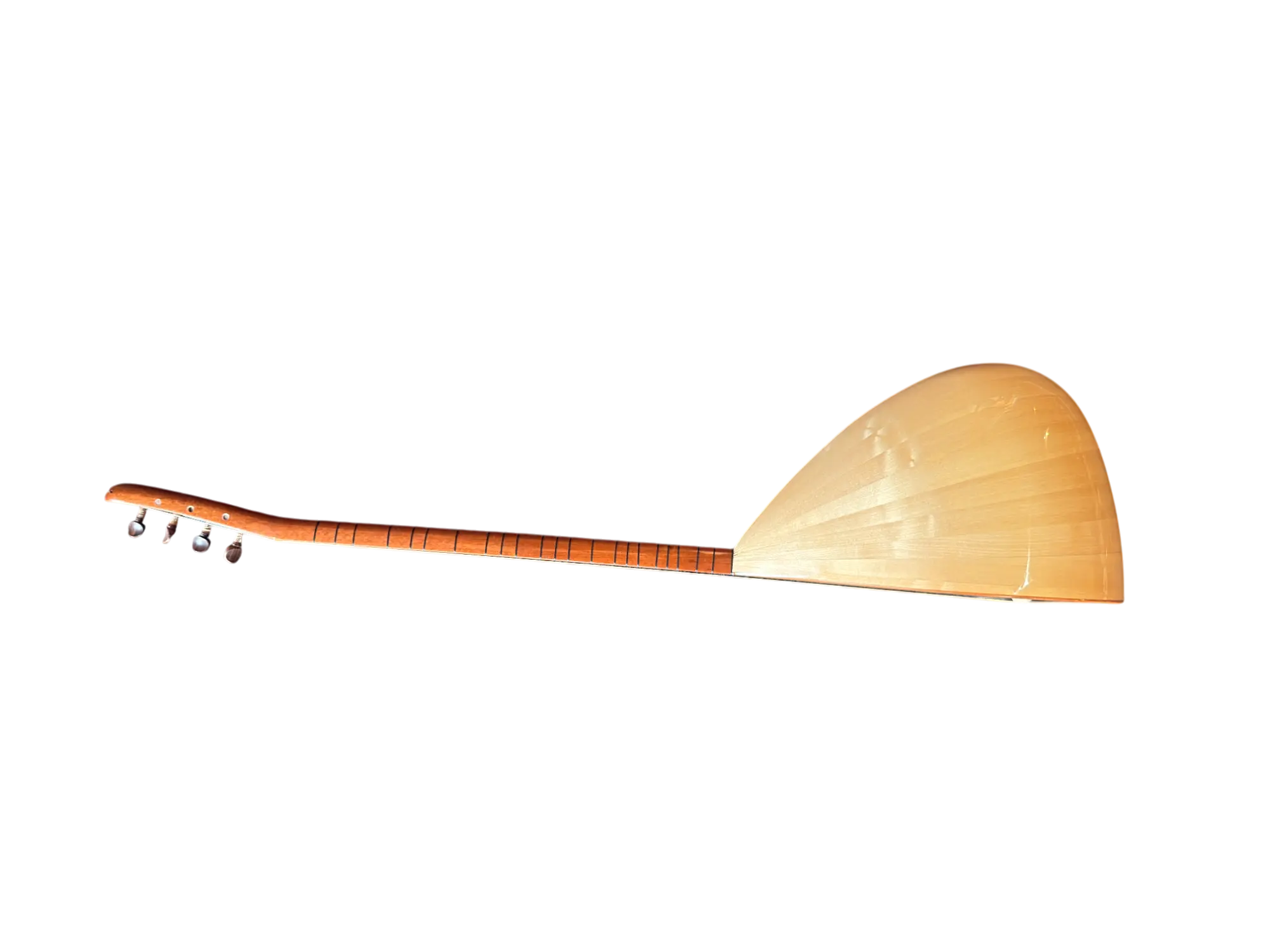 Lange hals Uzun sap bağlama (saz) – Kelebek Klankkast, Canadees (kanada kapak) Sparren Bovenblad, 41 cm - Miremi