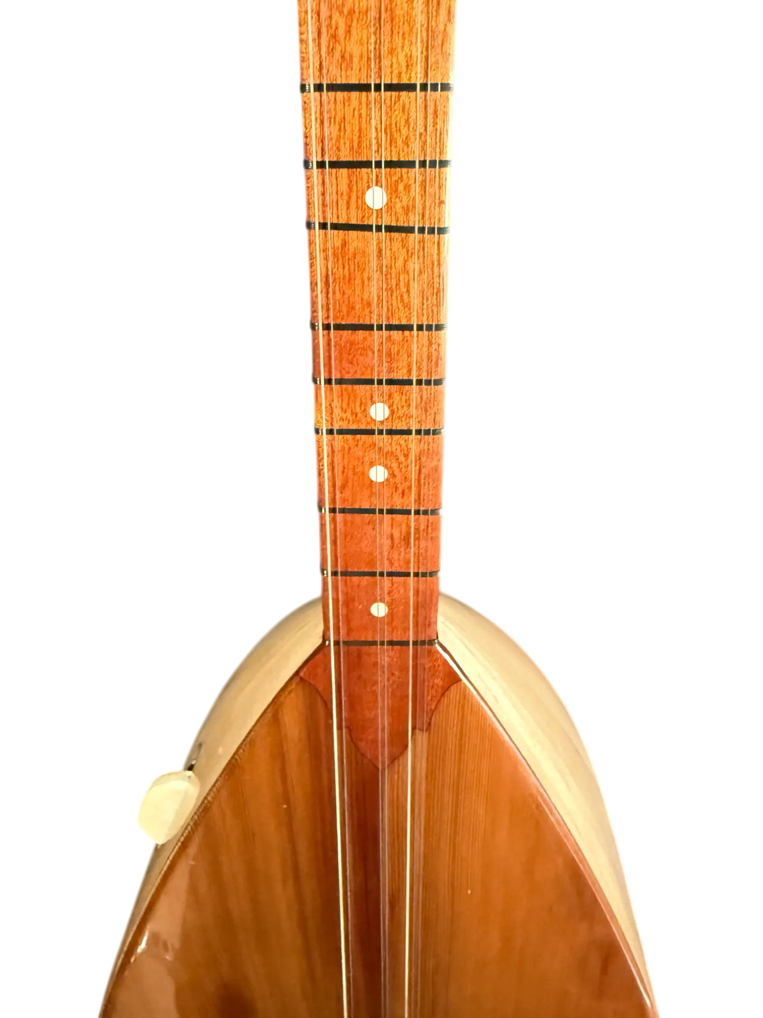 Lange hals Uzun sap bağlama (saz) – Kelebek Klankkast, Canadees (kanada kapak) Sparren Bovenblad, 41 cm - Miremi