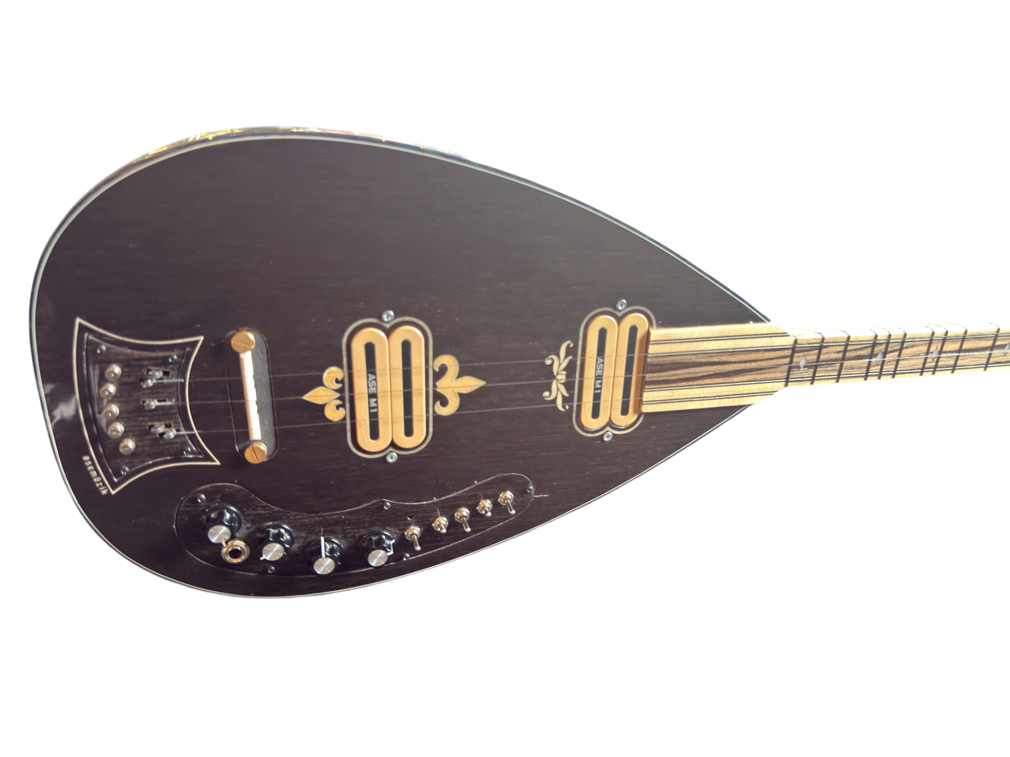 Elektrische Bağlama – Ebbenhout & Esdoorn (ASE M1 Pickups) Ase