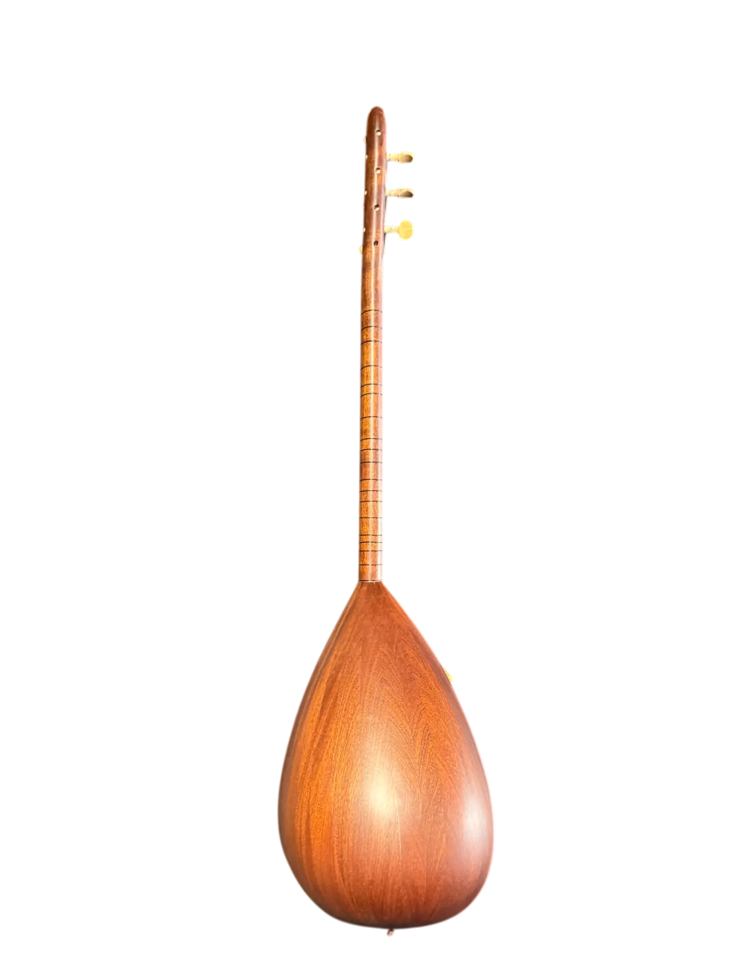 Korte hals Kisa sap Bağlama (saz) – Maun Klankkast, Canada Bovenblad, Houten Stempennen – 40 cm - Miremi