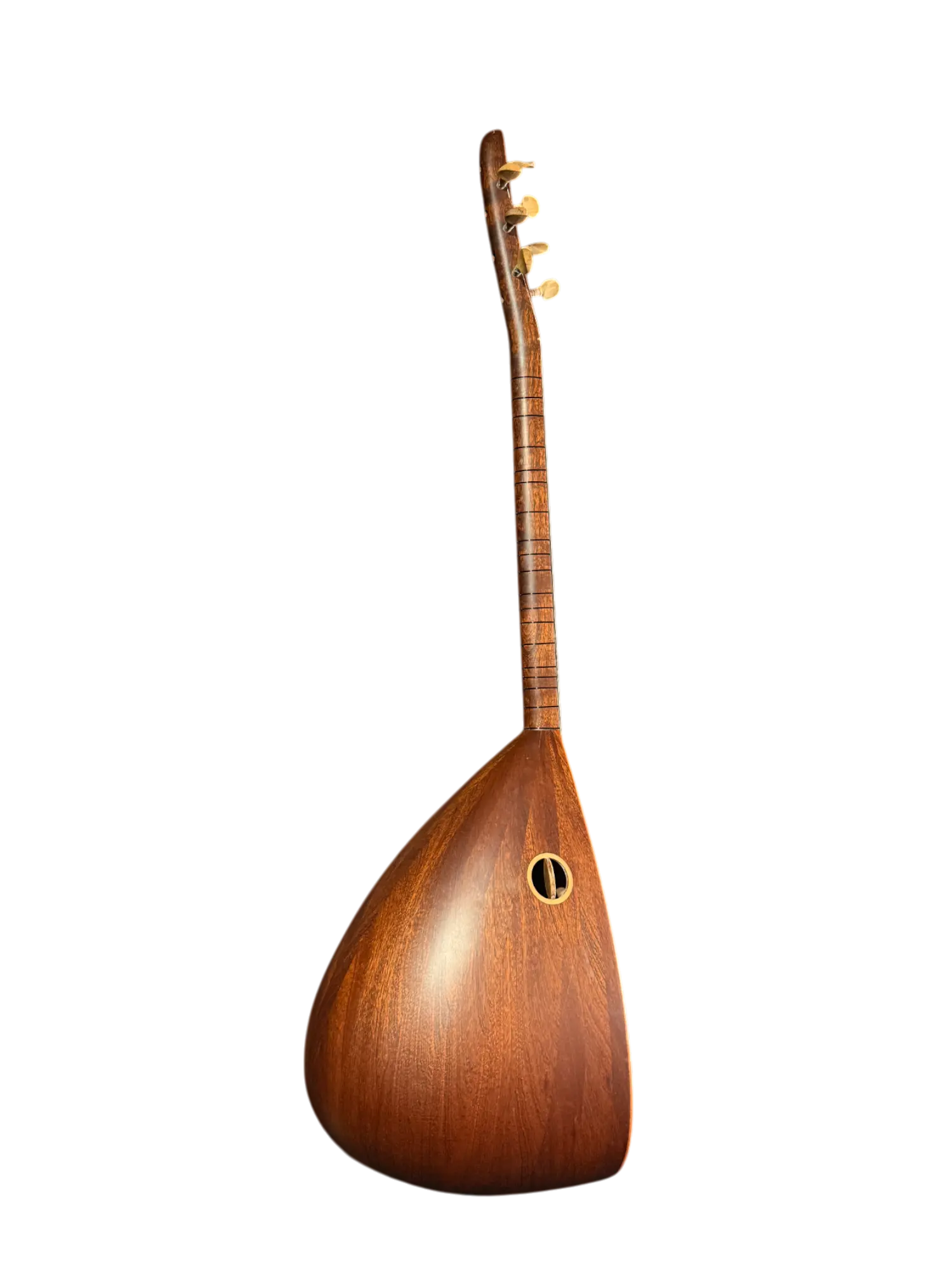 Korte hals Kisa sap Bağlama (saz) – Maun Klankkast, Canada Bovenblad, Houten Stempennen – 40 cm - Miremi