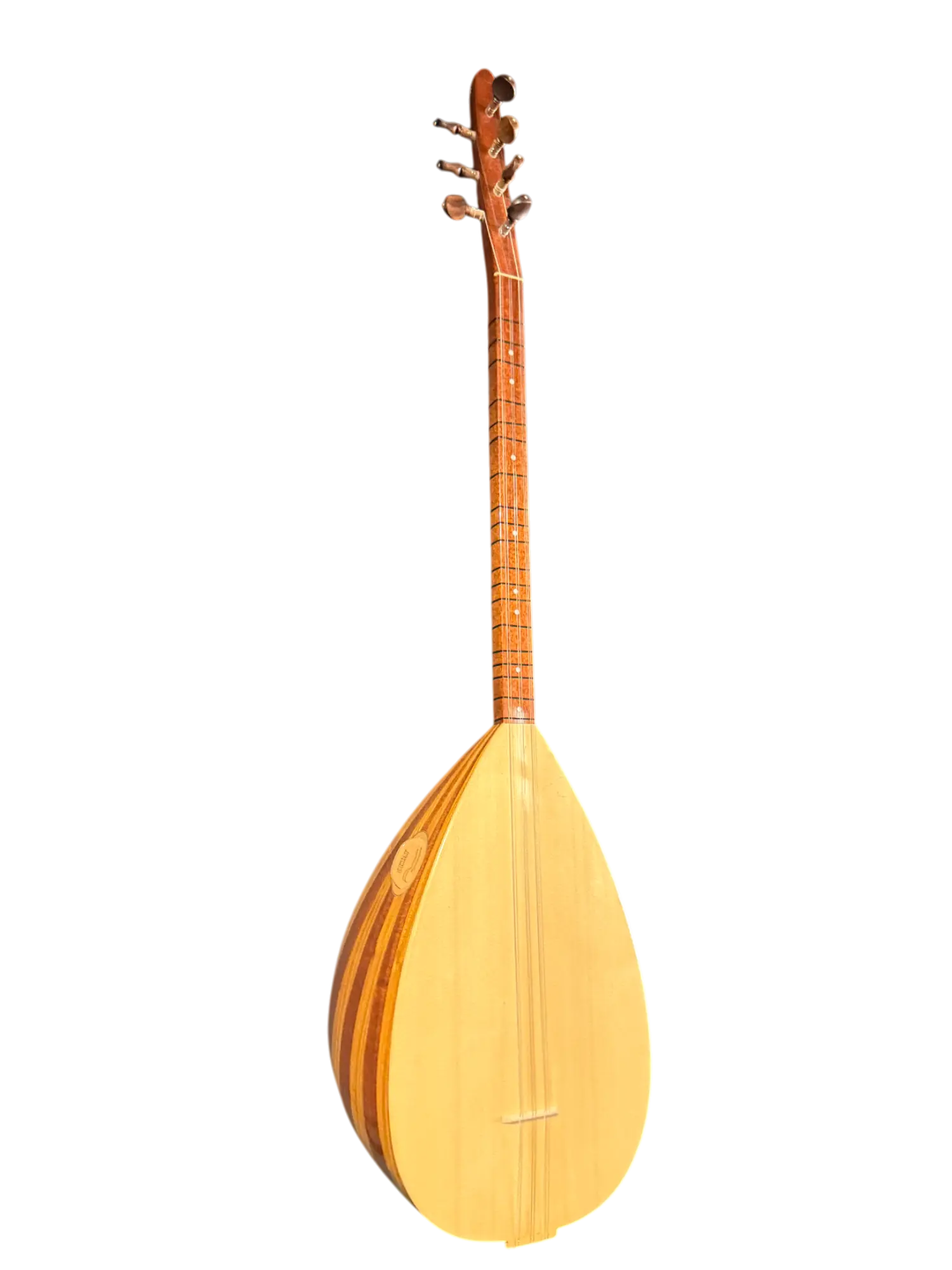 Korte hals Bağlama saz – Maun-Dut Klankkast, Ladin Bovenblad, 39,5 cm - Miremi