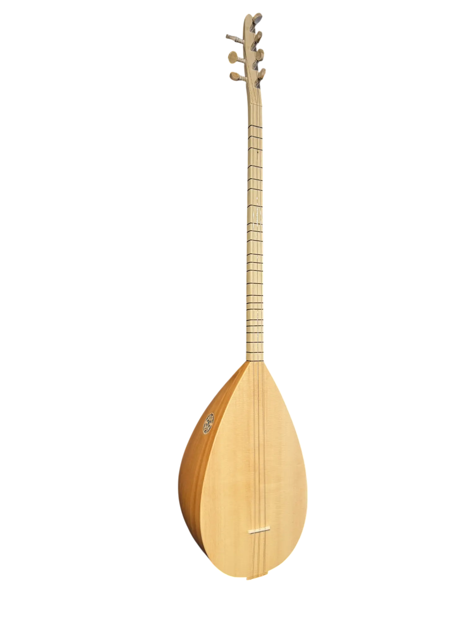 Korte hals Bağlama Saz – Kiraz Klankkast, Ladin Bovenblad – 40 cm - Miremi