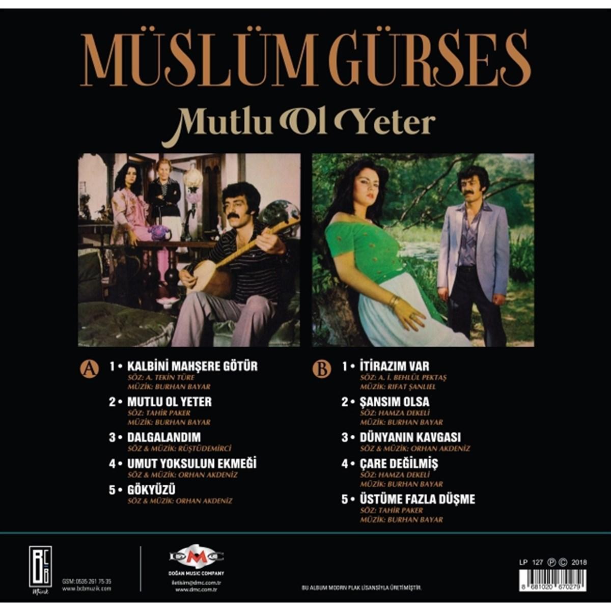 Müslüm Gürses-Mutlu Ol Yeter Lp Müslüm Gürses