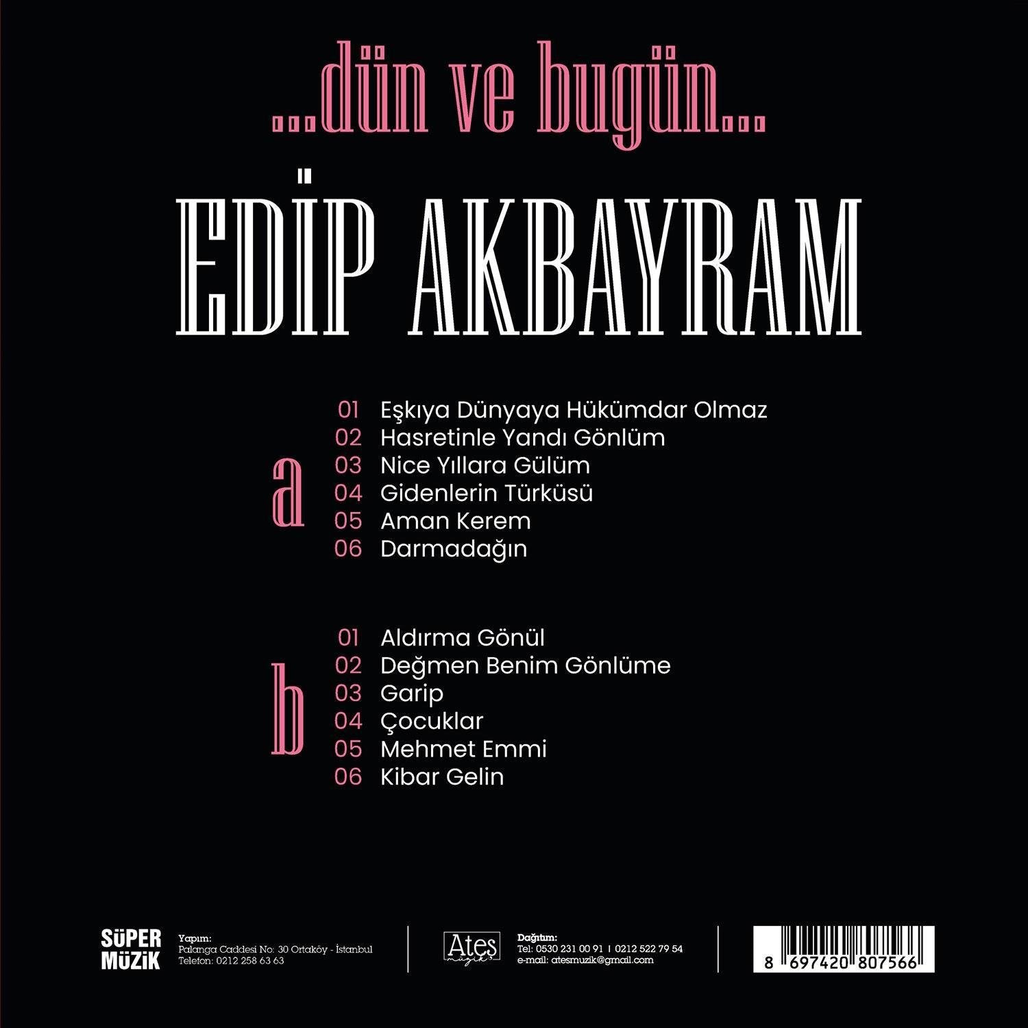 Edip Akbayram – Dün ve Bugün (LP) Edip Akbayram