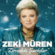 Zeki Müren album cover for "Zirvedeki Şarkılar" featuring portrait and album title text